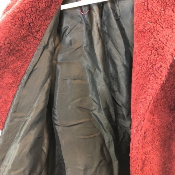 Zara Teddy Coat Red - Picture 10 of 10
